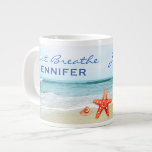 Grande Tasse Respirer juste sur mesure à la plage