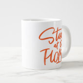 Grande Tasse Restez à la maison (Devant droit)