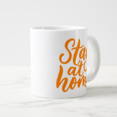 Grande Tasse Restez à la maison (Devant droit)