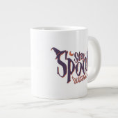 Grande Tasse Restez Éffrayant sorcière Halloween drôle (Devant droit)
