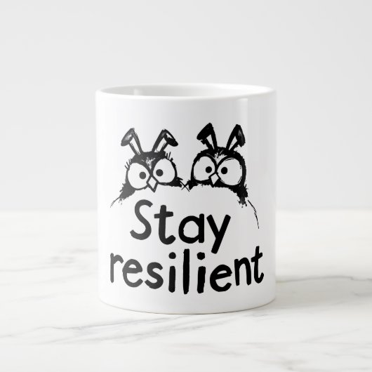 Grande Tasse Restez résilient (Devant)