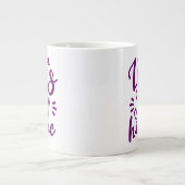 Grande Tasse Restons à la maison violet (Devant)