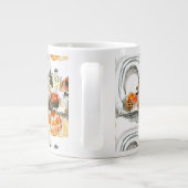 Grande Tasse Résumé moderne Jote Motif Orange Doodle (Dos)