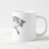 Grande Tasse Retourner en noir et blanc (Droite)