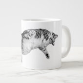 Grande Tasse Retourner en noir et blanc (Devant droit)