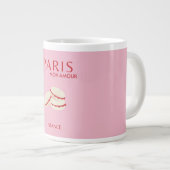 Grande Tasse Retro Abstrait Pastel Paris Pink ans Pastel Travel (Devant droit)