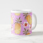 Grande Tasse Retro ananas tropical imprimé sur arrière - plan l (Devant droit)