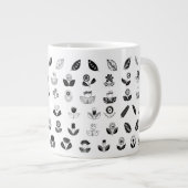 Grande Tasse retro-flowers-leaf-flower-vintage (Devant droit)