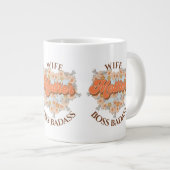 Grande Tasse Retro Funny Femme mère Boss Badass Fête des mères (Devant droit)