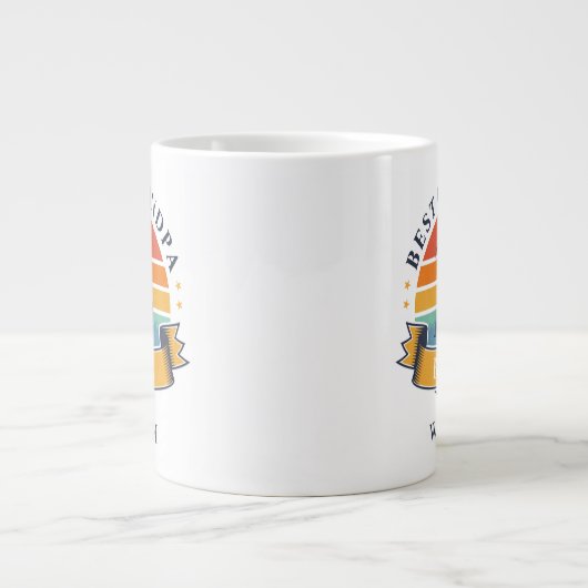 Grande Tasse Retro Golfing Best Grand-pa By Par Personnalisé (Devant)
