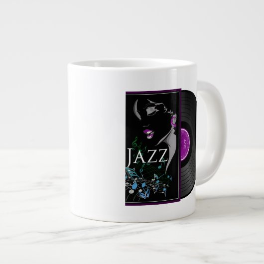 Grande Tasse Retro Jazz (Devant droit)