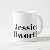 Grande Tasse Rétro Moderne Nom minimum ou Modèle d'entreprise (Devant droit)