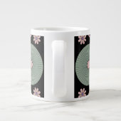 Grande Tasse Retro Pastel Floral Mandala Symmetry (Dos)