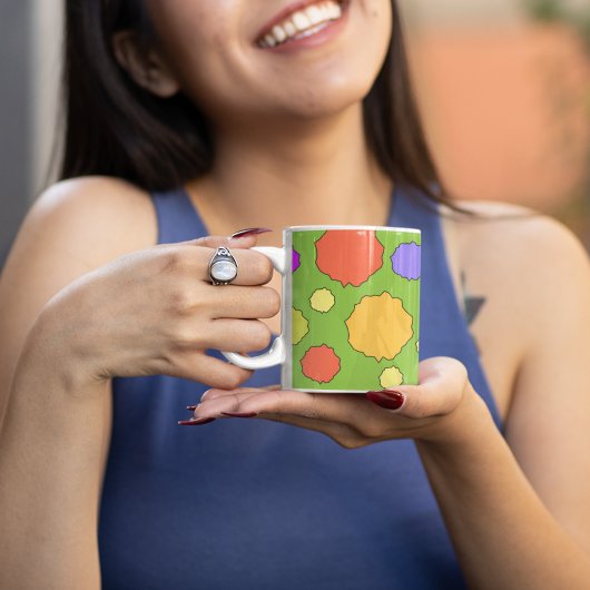 Grande Tasse Rétro point coloré gras vif