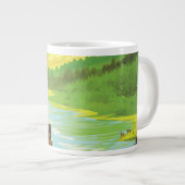 Grande Tasse Retro Space Travel Poster-Une mission de science d (Devant droit)