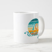 Grande Tasse Retro Sunset 70 Vintage en détresse (Devant droit)