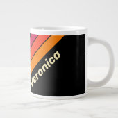 Grande Tasse Rétro VHS Rayures avec Nom (Droite)