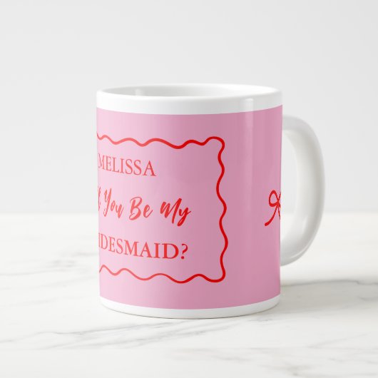 Grande Tasse Retro Wavy Serez-Vous Ma Proposition D'Épouse 20oz (Devant droit)