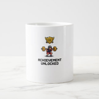 Grande Tasse Réussite Débloquée Niveau 99 Motivation Pixel Gym