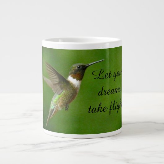 Grande Tasse Rêves d'asile de colibri (Devant)
