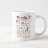 Grande Tasse RIVENDELL™ Collage Aquarelle Graphique (Droite)