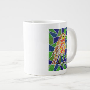 Grande Tasse Robin sur le verre souillé