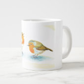 Grande Tasse Robins rouges en hiver (Devant droit)