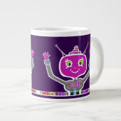 Grande Tasse Robot Alien Heureux (Devant droit)