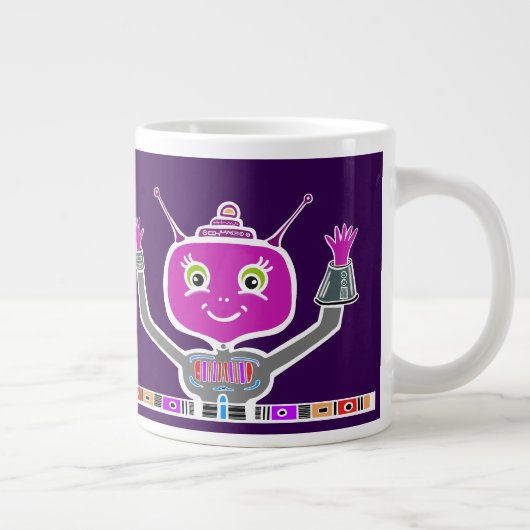 Grande Tasse Robot Alien Heureux (Droite)