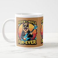 Rock and Roll German Shepherd'Art Retro Sunset