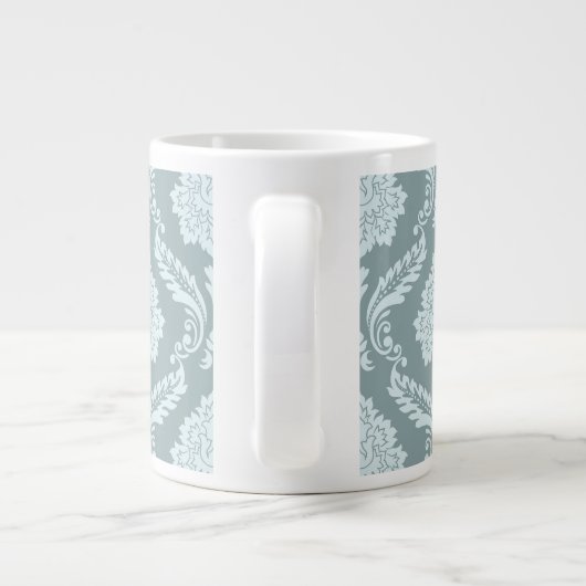 Grande Tasse Rococo Damask Lg Pattern Duck Egg Blue+Teal (Dos)