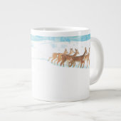 Grande Tasse Roe Deer hiver paysage de forêt enneigée (Devant droit)