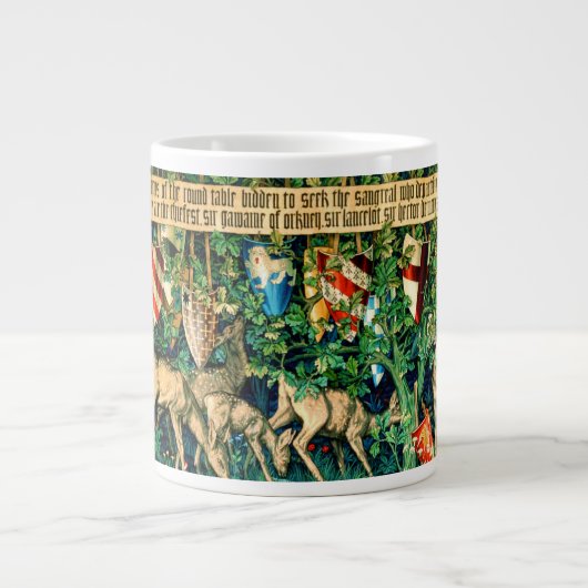 Grande Tasse Roi médiéval Arthur William Morris (Devant)