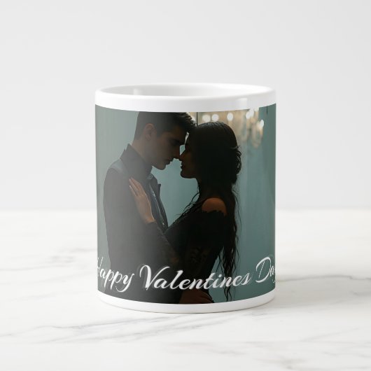Grande Tasse Romance dans la salle Rose pour la Saint Valentin (Devant)
