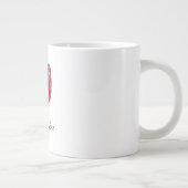 Grande Tasse Romantic White Red Rose Heart Love (Droite)