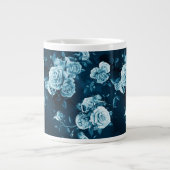 Grande Tasse Rose bleu classique Motif (Devant)
