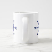 Grande Tasse rose Compass 8 points, bleu marine (Dos)