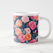 Grande Tasse Rose Fleurs fleurir Motif (Droite)