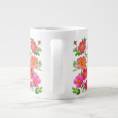 Grande Tasse Rose floral brun (Dos)