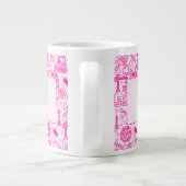 Grande Tasse rose girly moderne Architectural Blueprint (Dos)