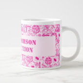 Grande Tasse rose girly moderne Architectural Blueprint (Droite)