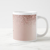Grande Tasse Rose Gold - Parties scintillant rose pâle Nom du m (Droite)