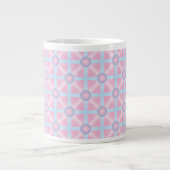 Grande Tasse Rose mignon, violet et bleu clair Motif (Devant)