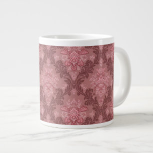 Grande Tasse Rose Poussiéreux Rose Tendre Bourgogne Élégant Dam