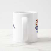 Grande Tasse Rose USA Drapeau bleu Personnalisé (Dos)