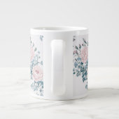 Grande Tasse Roses roses sur blanc (Dos)