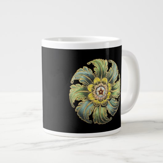 Grande Tasse Rosette architecturale antique n° 1 (Devant droit)