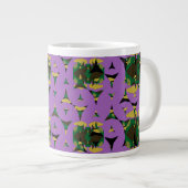 Grande Tasse Roue à aubes de flammes célestes contenues (Devant droit)