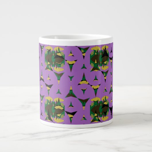 Grande Tasse Roue à aubes de flammes célestes contenues (Devant)
