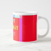 Grande Tasse Rouge brillant plus couleurs mélangées heureux ann (Droite)